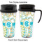 Teal Circles & Stripes Travel Mugs - with & without Handle