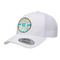 Teal Circles & Stripes Trucker Hat - White (Personalized)