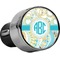 Teal Circles & Stripes USB Car Charger (Personalized)