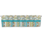 Teal Circles & Stripes Valance (Personalized)