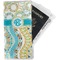 Teal Circles & Stripes Travel Document Holder