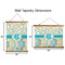 Teal Circles & Stripes Wall Hanging Tapestries - Parent/Sizing