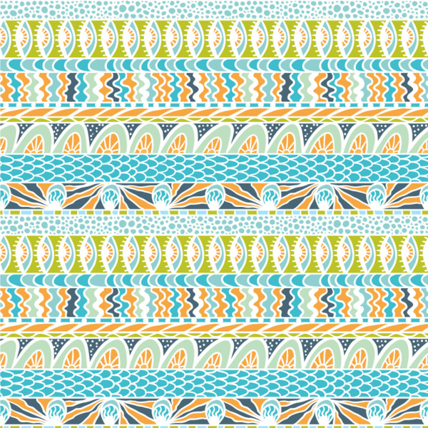 Custom Teal Circles & Stripes Wallpaper & Surface Covering (Water Activated 24"x 24" Sample)