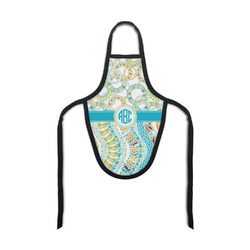 Teal Circles & Stripes Bottle Apron (Personalized)