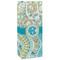 Teal Circles & Stripes Wine Gift Bags - Gloss (Personalized)