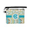 Teal Circles & Stripes Wristlet ID Cases - Front