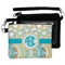 Teal Circles & Stripes Wristlet ID Cases - MAIN
