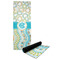 Teal Circles & Stripes Yoga Mat w/ Monogram