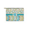 Teal Circles & Stripes Zipper Pouch Small (Front)