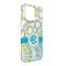 Teal Circles & Stripes iPhone 13 Pro Max Case -  Angle