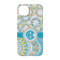 Teal Circles & Stripes iPhone 14 Case - Back