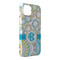 Teal Circles & Stripes iPhone Case - Plastic - iPhone 14 Pro Max (Personalized)
