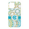 Teal Circles & Stripes iPhone 15 Case - Back