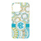 Teal Circles & Stripes iPhone 15 Pro Case - Back