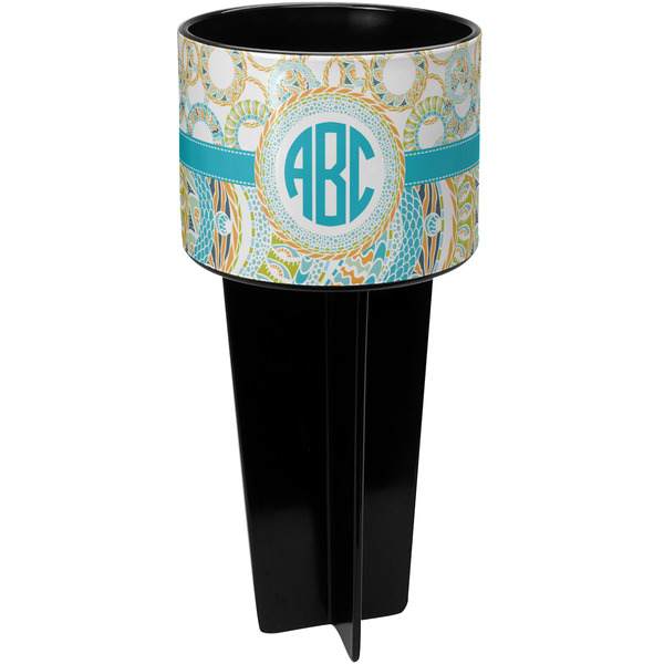 Teal Circles & Stripes spiker_black_apvl