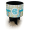 Teal Circles & Stripes Black Beach Spiker Drink Holder (Personalized)