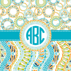 Teal Circles & Stripes