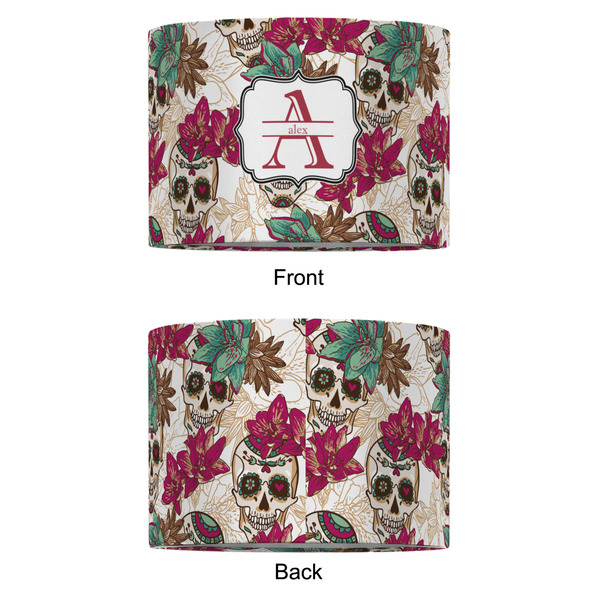 Sugar Skulls & Flowers 12" Drum Lampshade - APPROVAL (Fabric)
