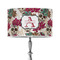 Sugar Skulls & Flowers 12" Drum Lampshade - ON STAND (Poly Film)