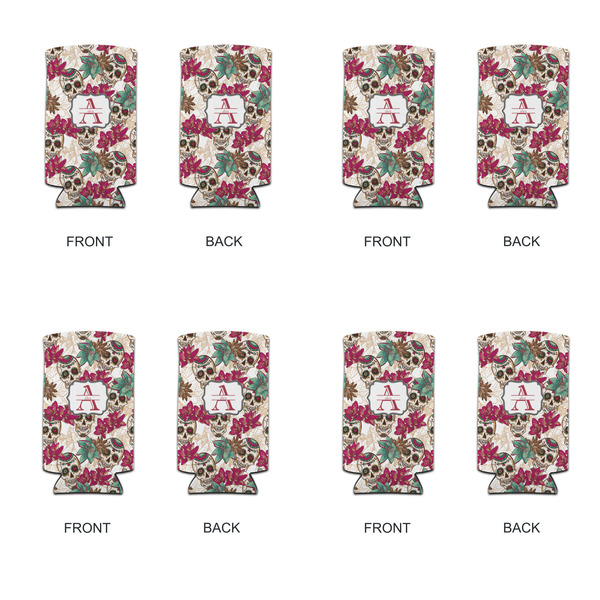 Sugar Skulls & Flowers 12oz Tall Can Sleeve - Set of 4 - APPROVAL