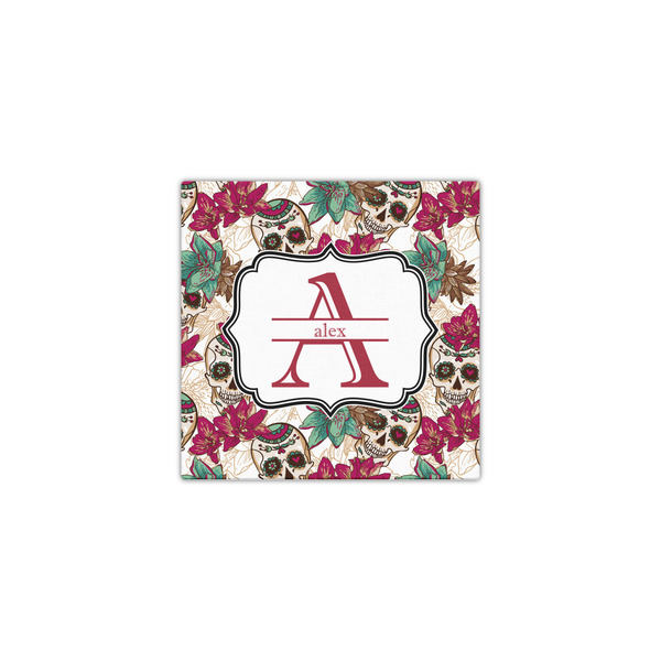 Sugar Skulls & Flowers 12x12 - Canvas Print - Front View