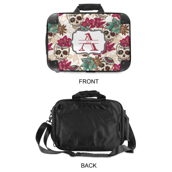 Sugar Skulls & Flowers 15" Hard Shell Briefcase - APPROVAL