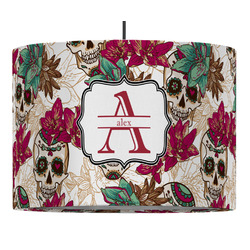 Sugar Skulls & Flowers Drum Pendant Lamp (Personalized)
