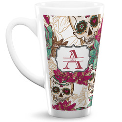 Sugar Skulls & Flowers Latte Mug (Personalized)