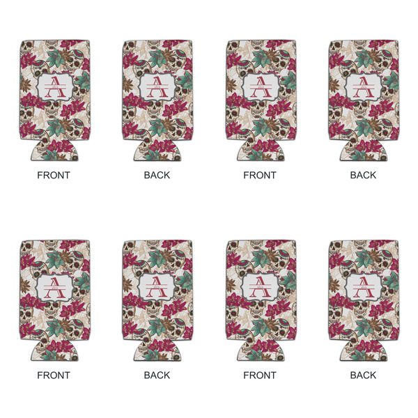 Sugar Skulls & Flowers 16oz Can Sleeve - Set of 4 - APPROVAL