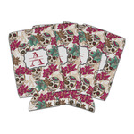 Sugar Skulls & Flowers Can Cooler (16 oz) - Set of 4 (Personalized)