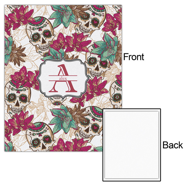 Sugar Skulls & Flowers 16x20 - Matte Poster - Front & Back