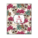 Sugar Skulls & Flowers Wood Print - 16x20 (Personalized)