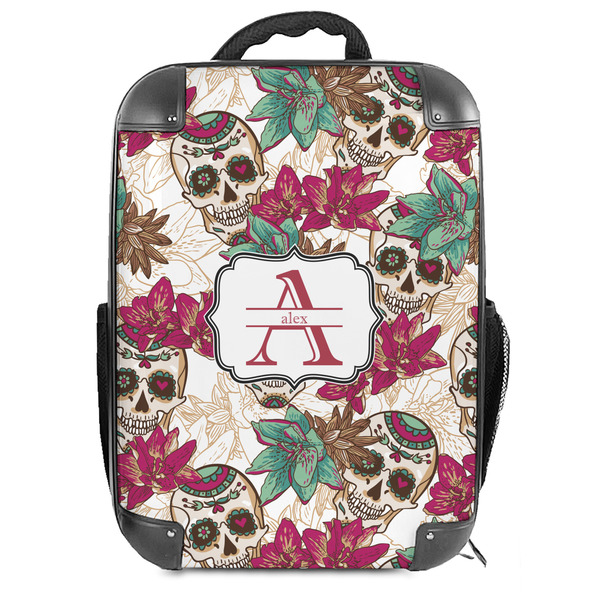Custom Sugar Skulls & Flowers 18" Hard Shell Backpack (Personalized)