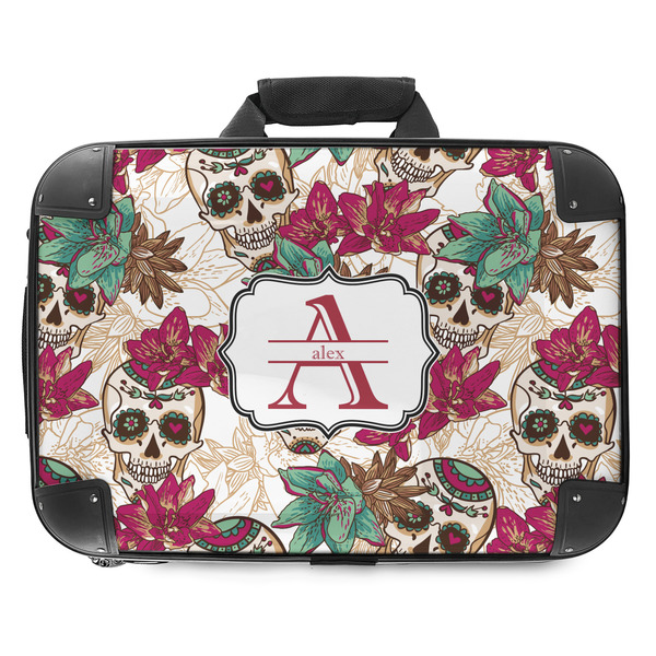 Custom Sugar Skulls & Flowers Hard Shell Briefcase - 18" (Personalized)