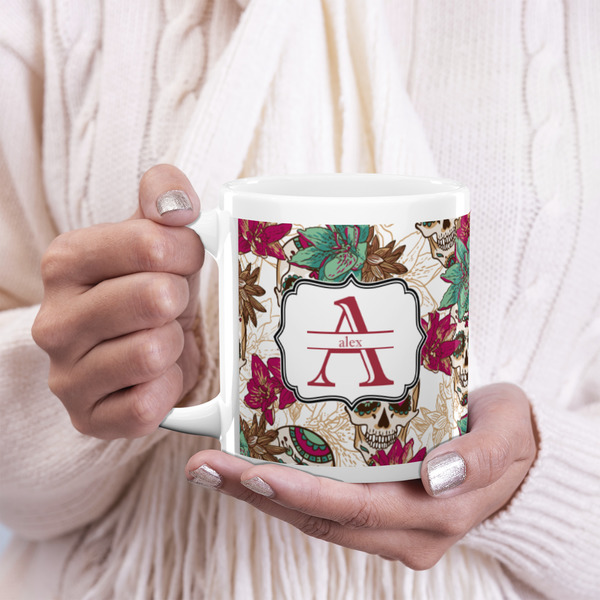 Sugar Skulls & Flowers 20oz Coffee Mug - LIFESTYLE
