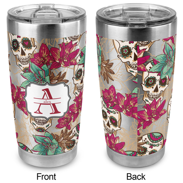 Sugar Skulls & Flowers 20oz SS Tumbler - Full Print - Approval