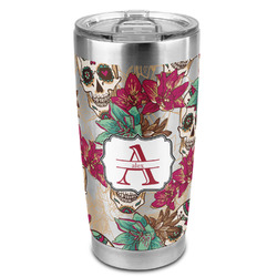 Sugar Skulls & Flowers 20oz Stainless Steel Double Wall Tumbler - Full Print (Personalized)