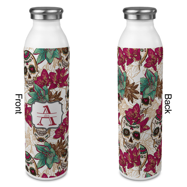 Sugar Skulls & Flowers 20oz Water Bottles - Full Print - Approval