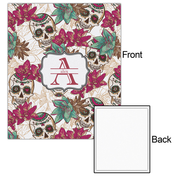 Sugar Skulls & Flowers 20x24 - Matte Poster - Front & Back