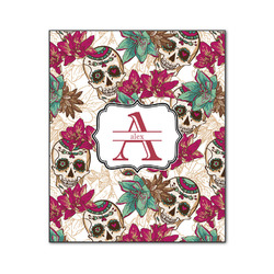 Sugar Skulls & Flowers Wood Print - 20x24 (Personalized)