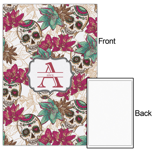 Sugar Skulls & Flowers 20x30 - Matte Poster - Front & Back