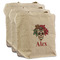 Sugar Skulls & Flowers 3 Reusable Cotton Grocery Bags - Front View