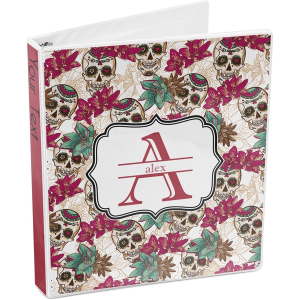 Sugar Skulls & Flowers 3-Ring Binder 3/4 - Main
