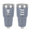 Sugar Skulls & Flowers 30 oz Stainless Steel Tumbler - Grey - Double-Sided (Personalized)