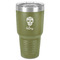Sugar Skulls & Flowers 30 oz Stainless Steel Tumbler - Olive - Single-Sided (Personalized)