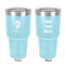 Sugar Skulls & Flowers 30 oz Stainless Steel Tumbler - Teal - Double-Sided (Personalized)