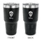 Sugar Skulls & Flowers 30 oz Stainless Steel Ringneck Tumblers - Black - Double Sided - APPROVAL