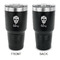 Sugar Skulls & Flowers 30 oz Stainless Steel Tumbler - Black - Double Sided (Personalized)