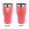 Sugar Skulls & Flowers 30 oz Stainless Steel Ringneck Tumblers - Coral - Single Sided - APPROVAL