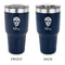 Sugar Skulls & Flowers 30 oz Stainless Steel Ringneck Tumblers - Navy - Double Sided - APPROVAL